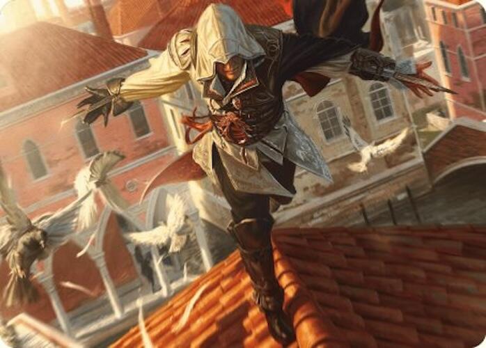 Ezio, Blade of Vengeance Art Card [Assassin's Creed Art Series] Magic: The Gathering
