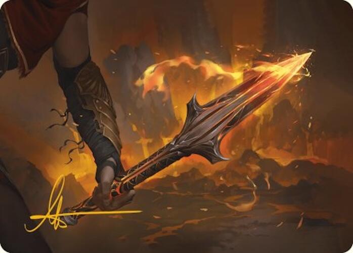 The Spear of Leonidas Art Card (Gold-Stamped Signature) [Assassin's Creed Art Series] Magic: The Gathering