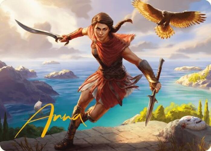 Kassandra, Eagle Bearer Art Card (Gold-Stamped Signature) [Assassin's Creed Art Series] Magic: The Gathering