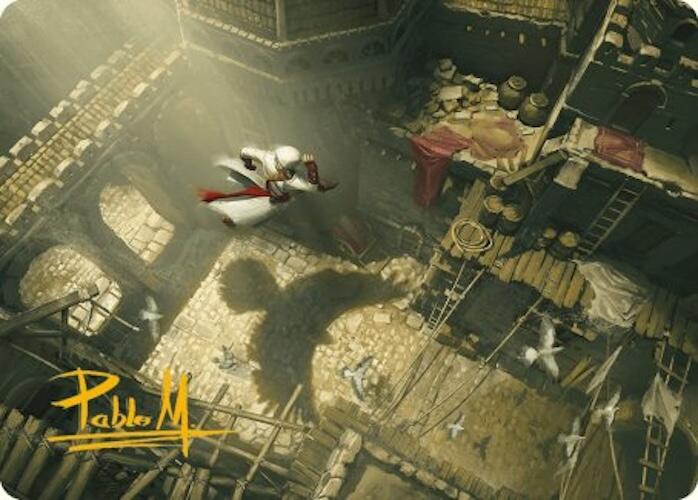 Rooftop Bypass Art Card (Gold-Stamped Signature) [Assassin's Creed Art Series] Magic: The Gathering