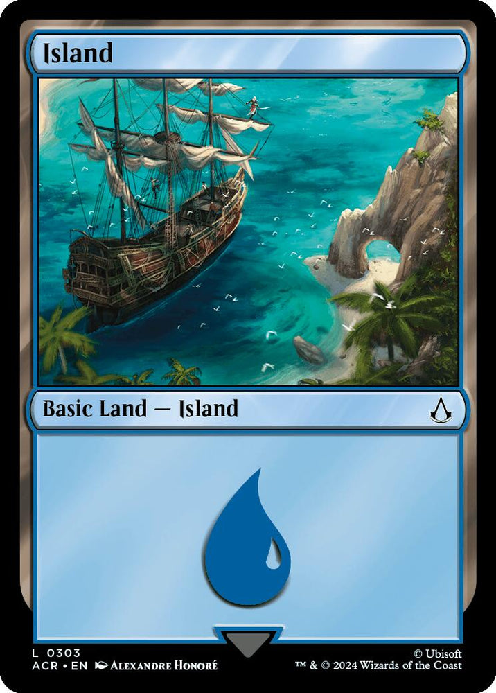 Island (0303) [Assassin's Creed] Magic: The Gathering