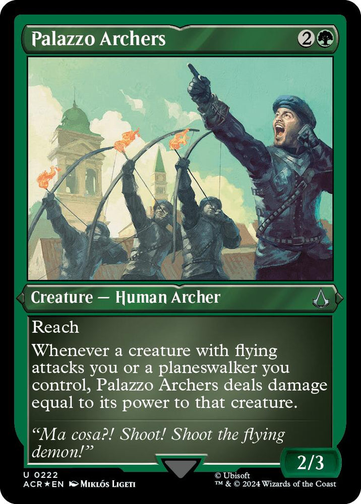 Palazzo Archers (Foil Etched) [Assassin's Creed] Magic: The Gathering