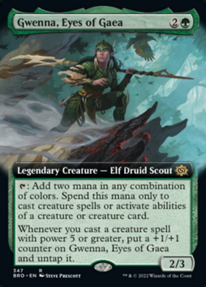 Gwenna, Eyes of Gaea (Extended Art) [The Brothers' War] Magic: The Gathering