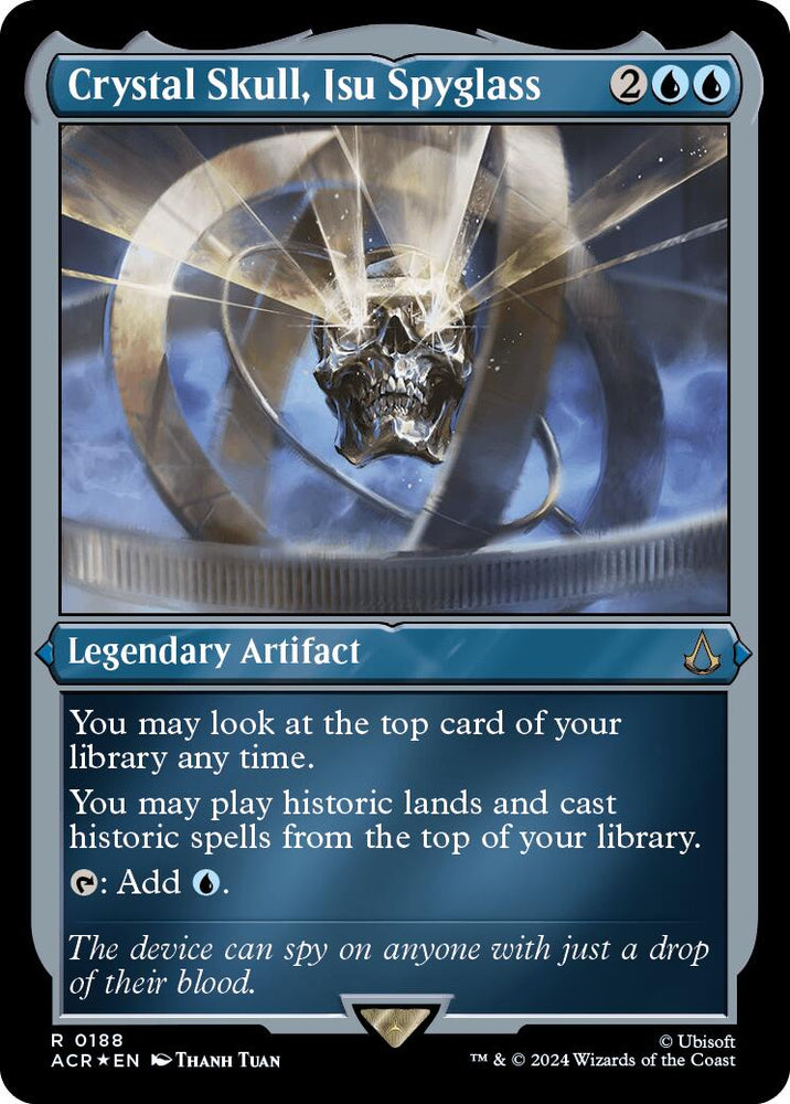Crystal Skull, Isu Spyglass (Foil Etched) [Assassin's Creed] Magic: The Gathering