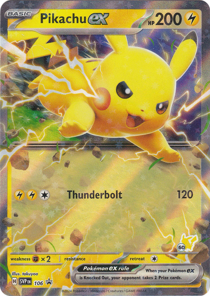 Pikachu ex (106) (Pikachu 60) [Battle Academy 2024] Pokémon