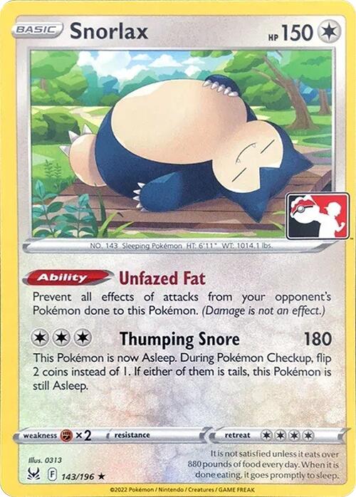 Snorlax (143/196) [Prize Pack Series Three] Pokémon