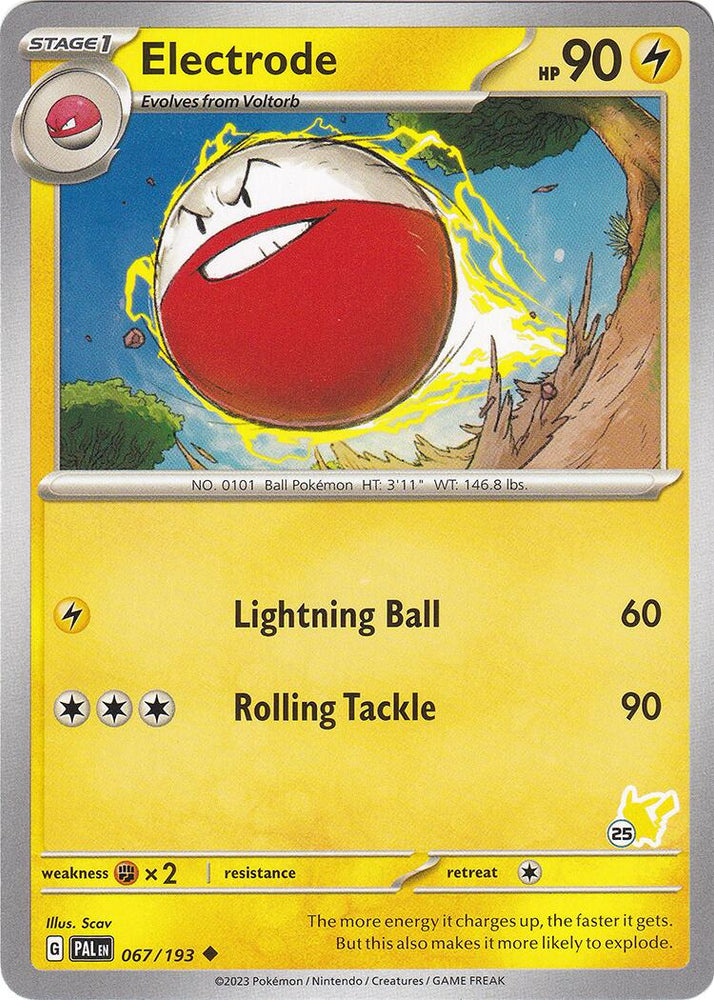 Electrode (067/193) (Pikachu Stamp #25) [Battle Academy 2024] Pokémon