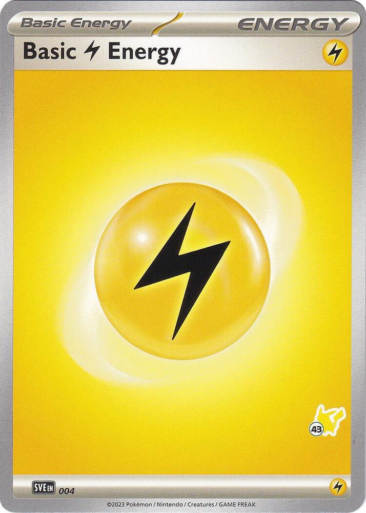 Basic Lightning Energy (004) (Pikachu Stamp #43) [Battle Academy 2024] Pokémon