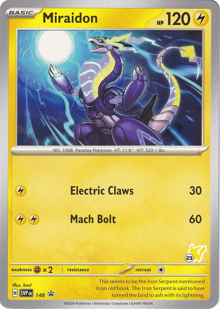 Miraidon (148) (Pikachu Stamp #23) [Battle Academy 2024] Pokémon