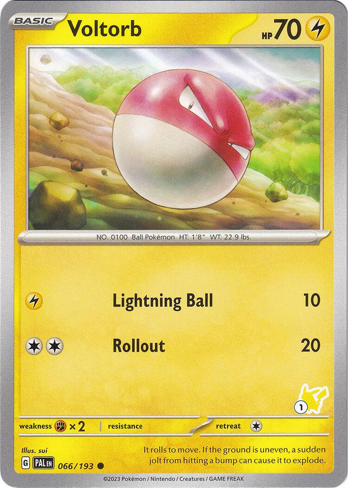 Voltorb (066/193) (Pikachu Stamp #1) [Battle Academy 2024] Pokémon
