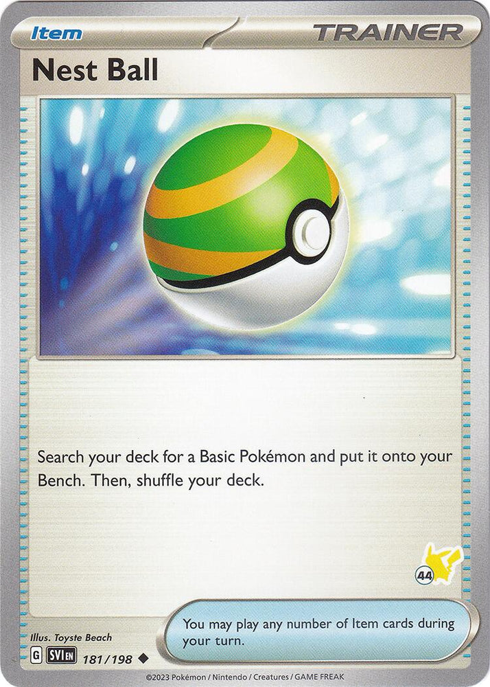 Nest Ball (181/198) (Pikachu Stamp #44) [Battle Academy 2024] Pokémon