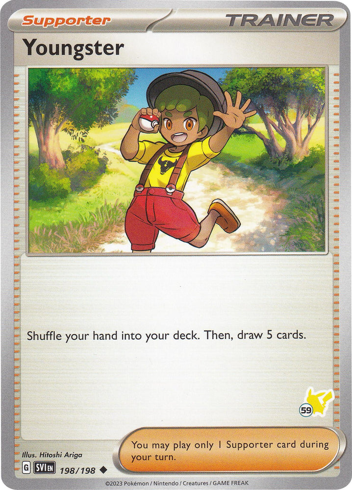 Youngster (198/198) (Pikachu Stamp #59) [Battle Academy 2024] Pokémon