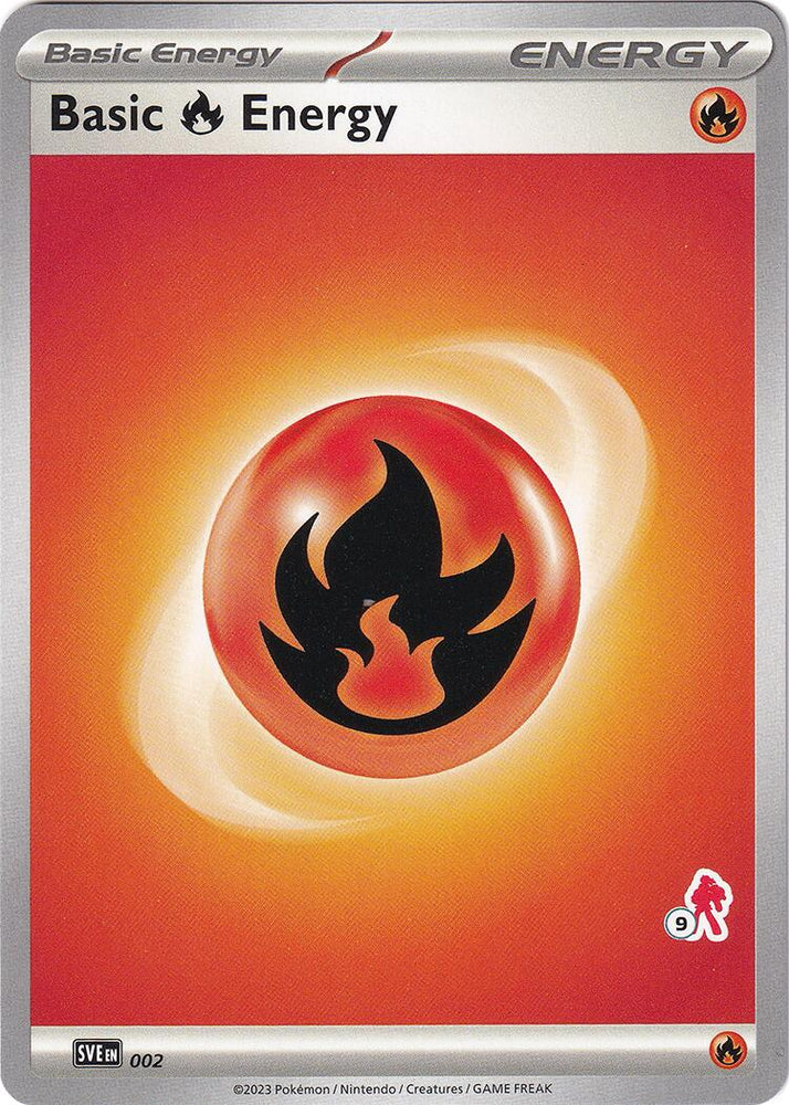 Basic Fire Energy (002) (Armarouge Stamp #9) [Battle Academy 2024] Pokémon