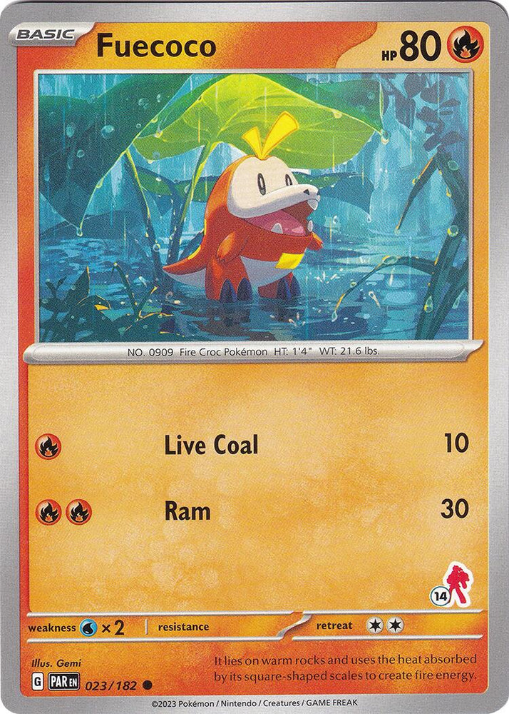 Fuecoco (023/182) (Armarouge Stamp #14) [Battle Academy 2024] Pokémon
