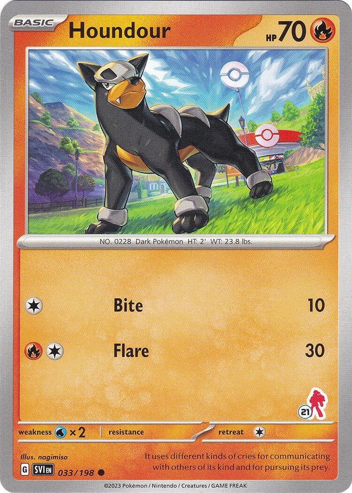 Houndour (033/198) (Armarouge Stamp #21) [Battle Academy 2024] Pokémon
