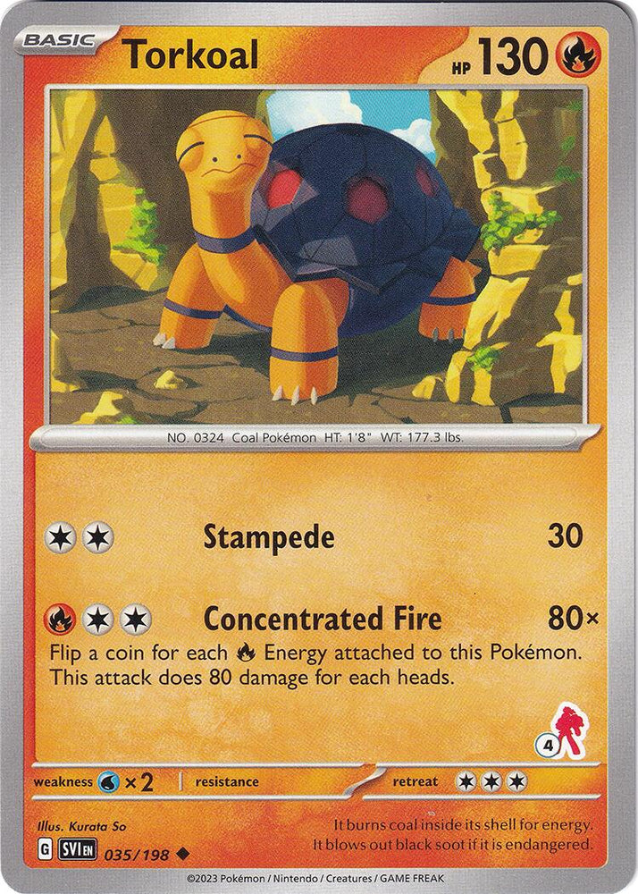 Torkoal (035/198) (Armarouge Stamp #4) [Battle Academy 2024] Pokémon