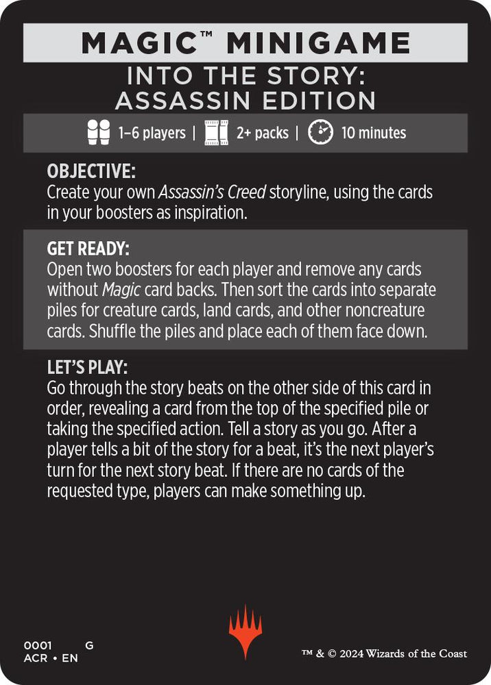 Into The Story: Assassin Edition (Magic Minigame) [Assassin's Creed Minigame] Magic: The Gathering