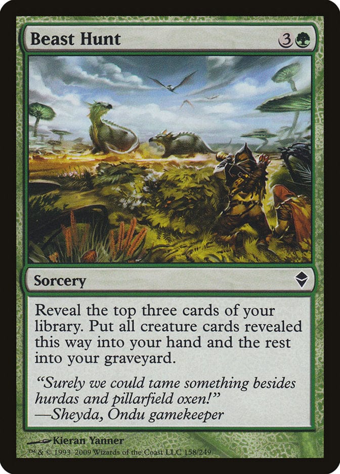 Beast Hunt [Zendikar] Magic: The Gathering