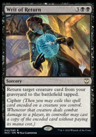 Writ of Return (Promo Pack) [Streets of New Capenna Commander Promos] Magic: The Gathering