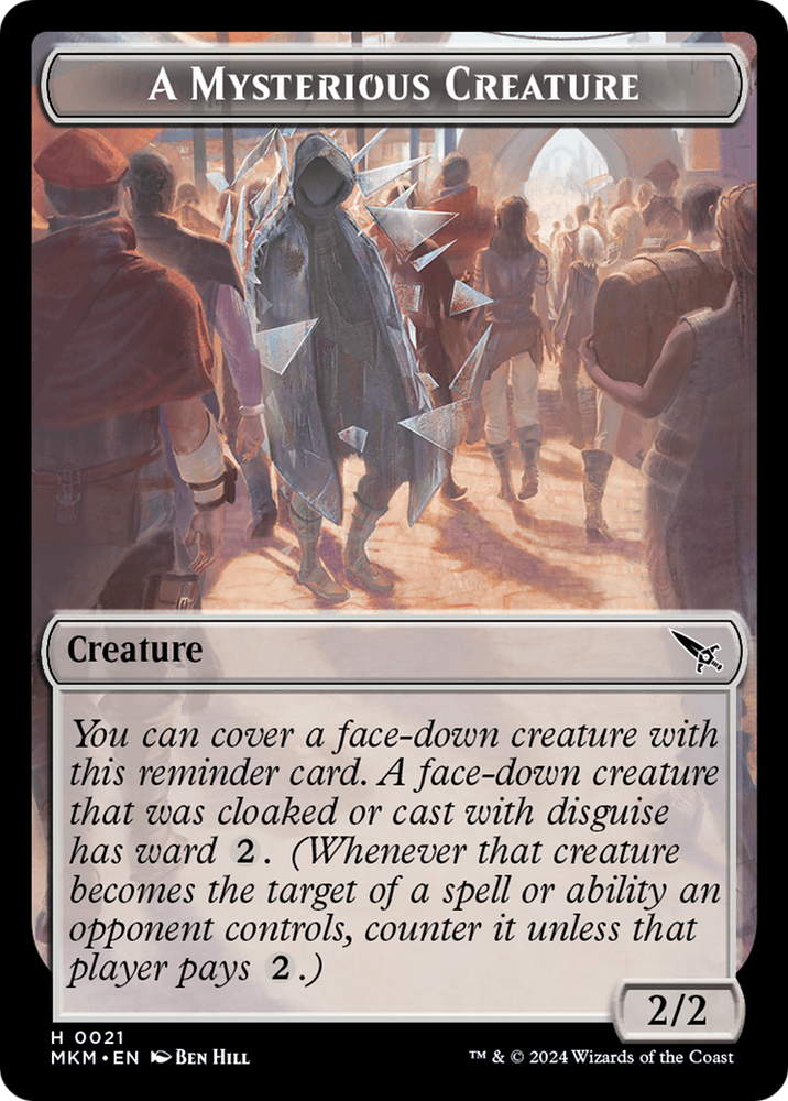 Ooze // A Mysterious Creature Double-Sided Token [Murders at Karlov Manor Tokens] Magic: The Gathering