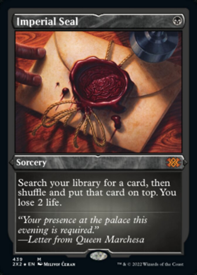 Imperial Seal (Foil Etched) [Double Masters 2022] Magic: The Gathering