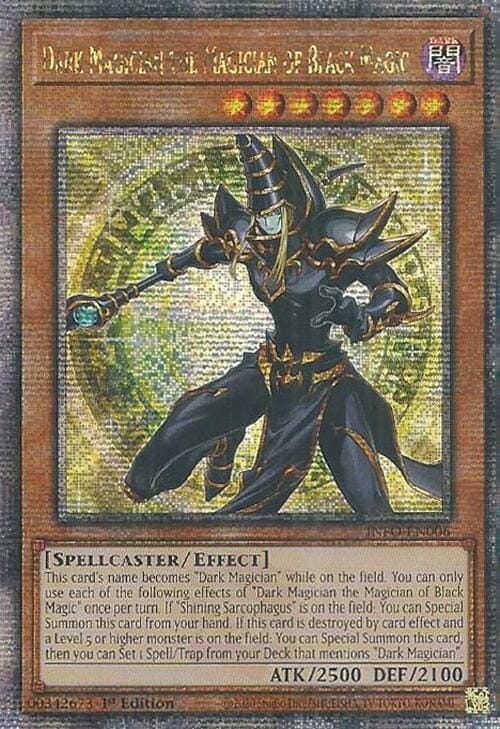 Dark Magician the Magician of Black Magic (Quarter Century Secret Rare) [INFO-EN006] Quarter Century Secret Rare - Yugioh Cards For Your TCG Needs!