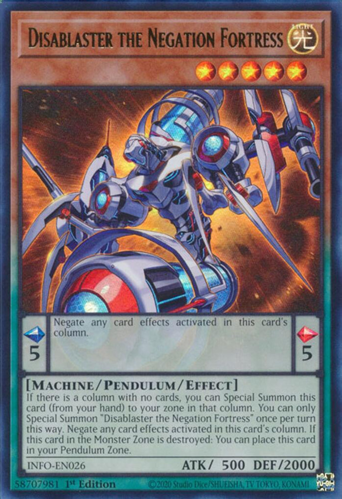 Disablaster the Negation Fortress [INFO-EN026] Ultra Rare - Yugioh Cards For Your TCG Needs!