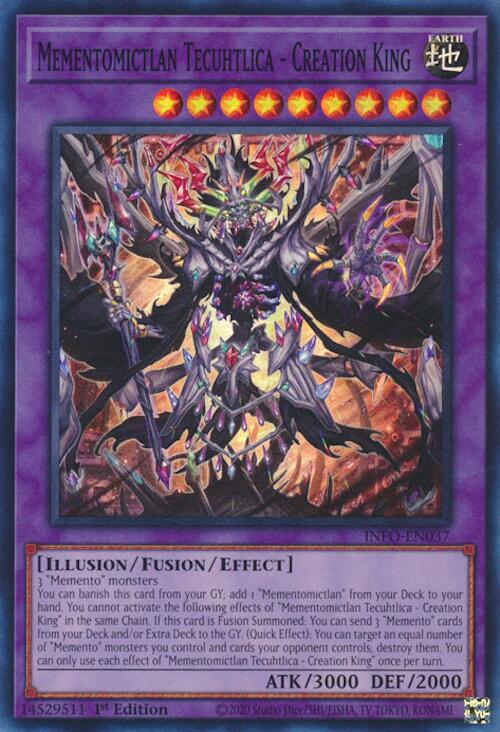 Mementomictlan Tecuhtlica - Creation King [INFO-EN037] Super Rare - Yugioh Cards For Your TCG Needs!