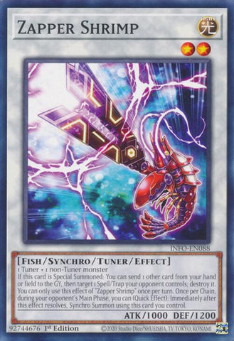 Zapper Shrimp [INFO-EN088] Common - Yugioh Cards For Your TCG Needs!