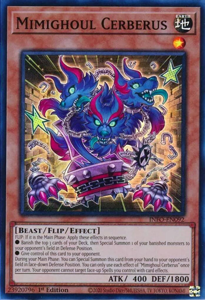 Mimighoul Cerberus [INFO-EN092] Super Rare - Yugioh Cards For Your TCG Needs!