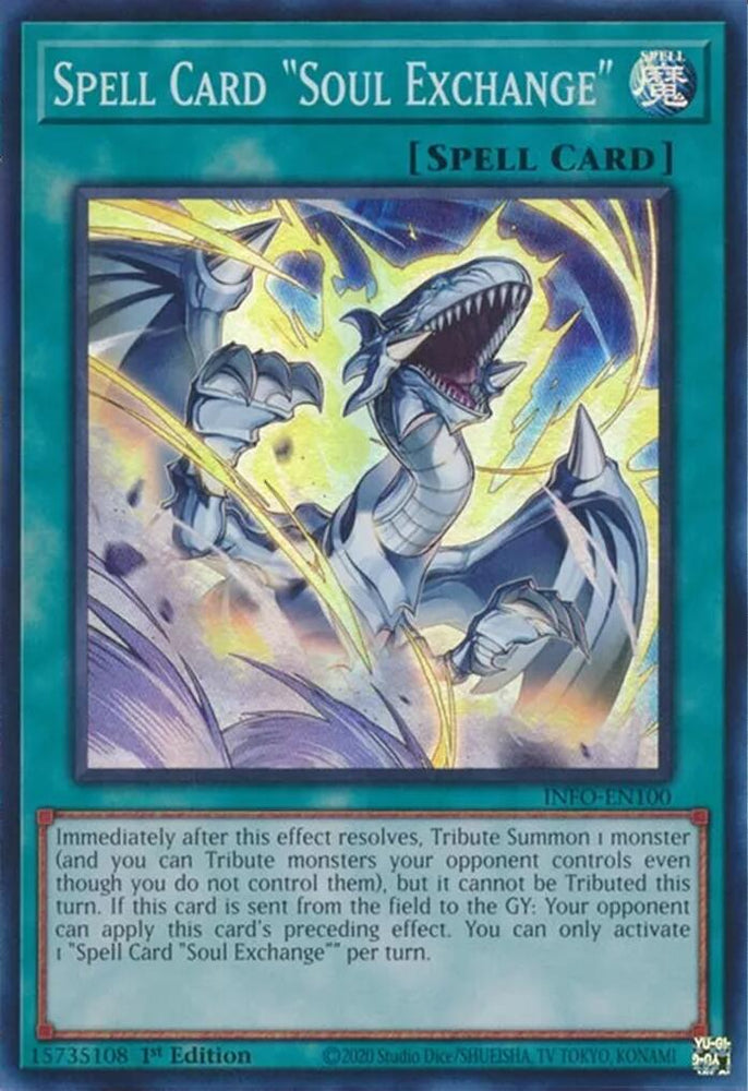 Spell Card "Soul Exchange" [INFO-EN100] Super Rare - Yugioh Cards For Your TCG Needs!
