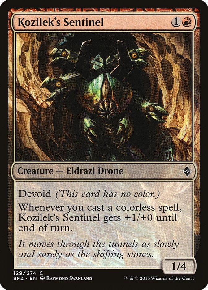 Kozilek's Sentinel [Battle for Zendikar] Magic: The Gathering