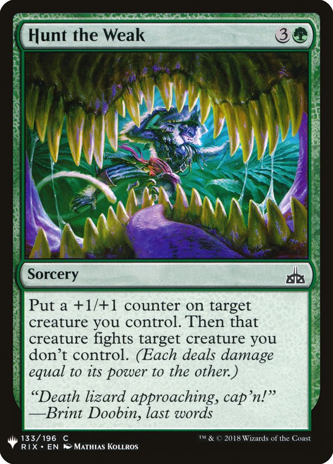 Hunt the Weak [Mystery Booster] Magic: The Gathering
