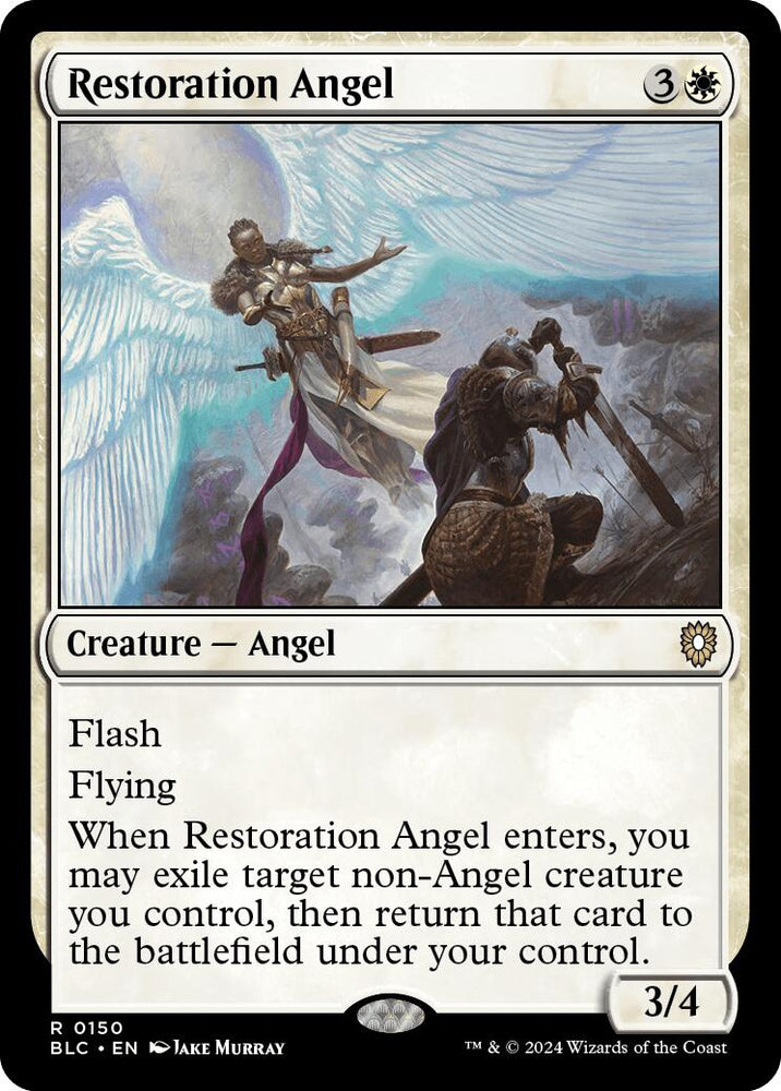 Restoration Angel [Bloomburrow Commander] Magic: The Gathering