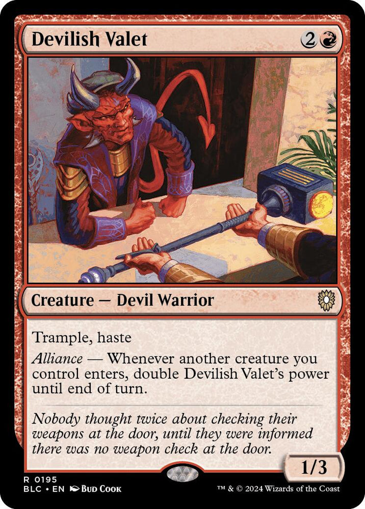 Devilish Valet [Bloomburrow Commander] Magic: The Gathering