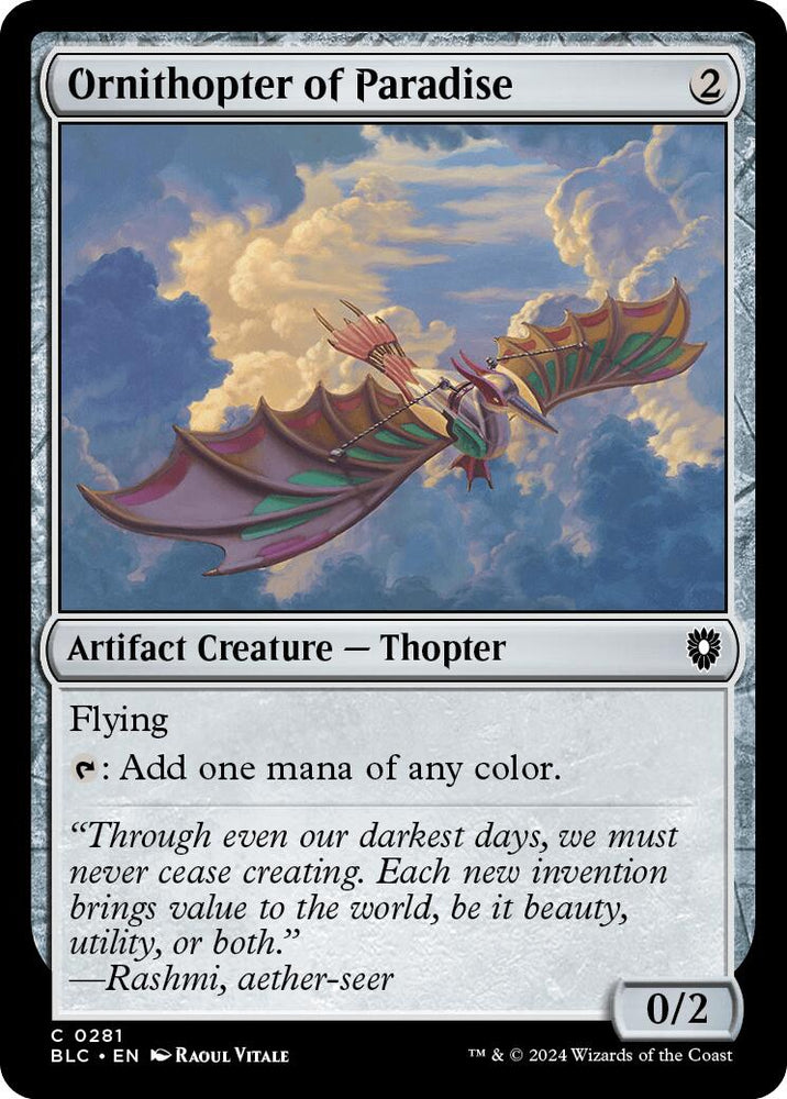 Ornithopter of Paradise [Bloomburrow Commander] Magic: The Gathering