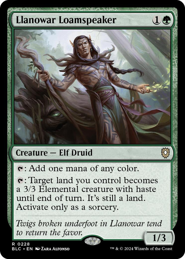 Llanowar Loamspeaker [Bloomburrow Commander] Magic: The Gathering