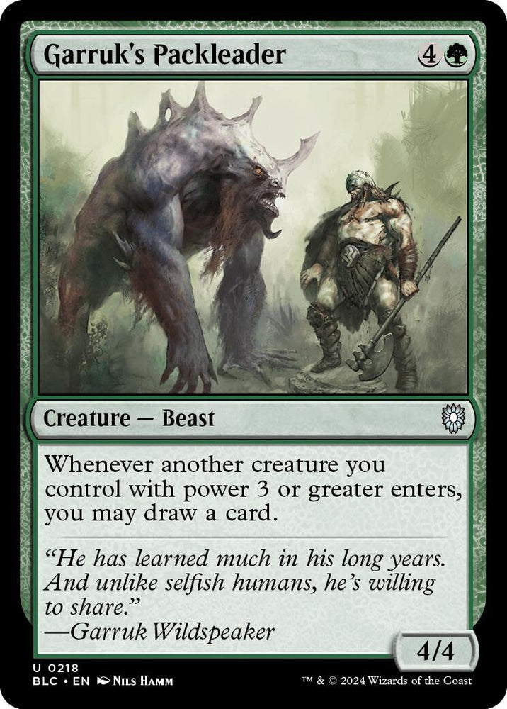 Garruk's Packleader [Bloomburrow Commander] Magic: The Gathering