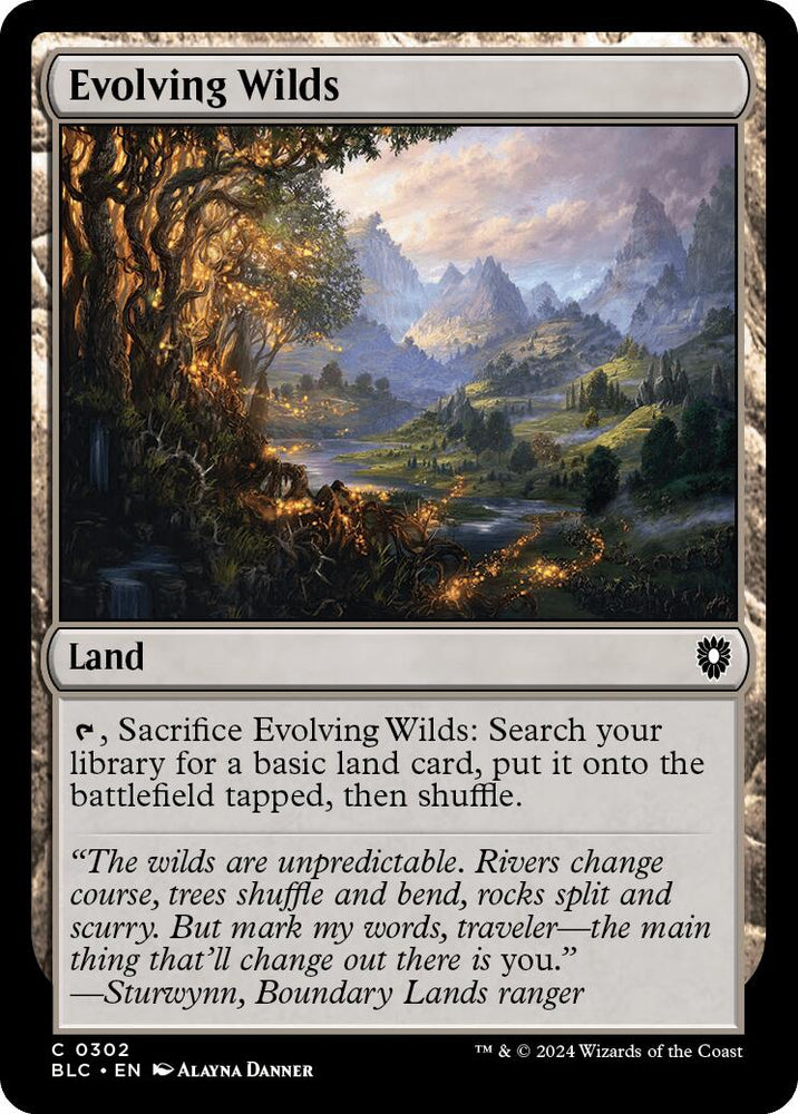 Evolving Wilds [Bloomburrow Commander] Magic: The Gathering