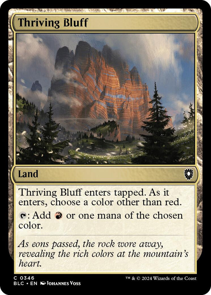 Thriving Bluff [Bloomburrow Commander] Magic: The Gathering