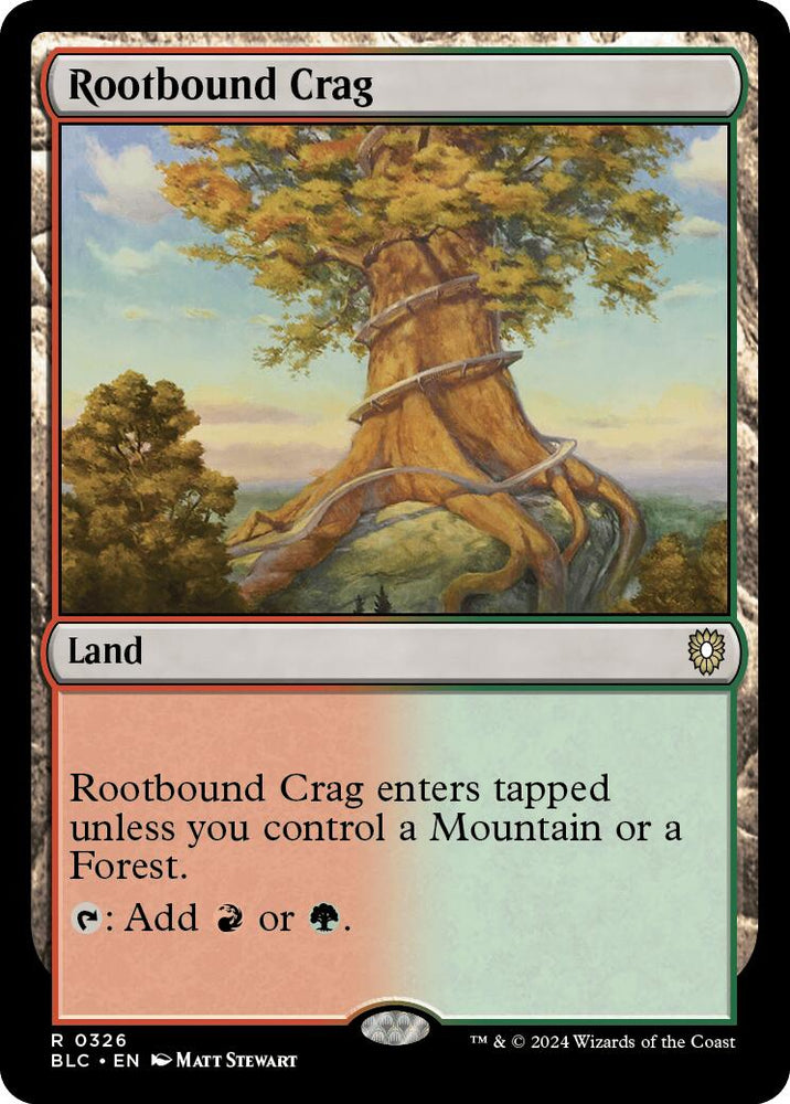 Rootbound Crag [Bloomburrow Commander] Magic: The Gathering