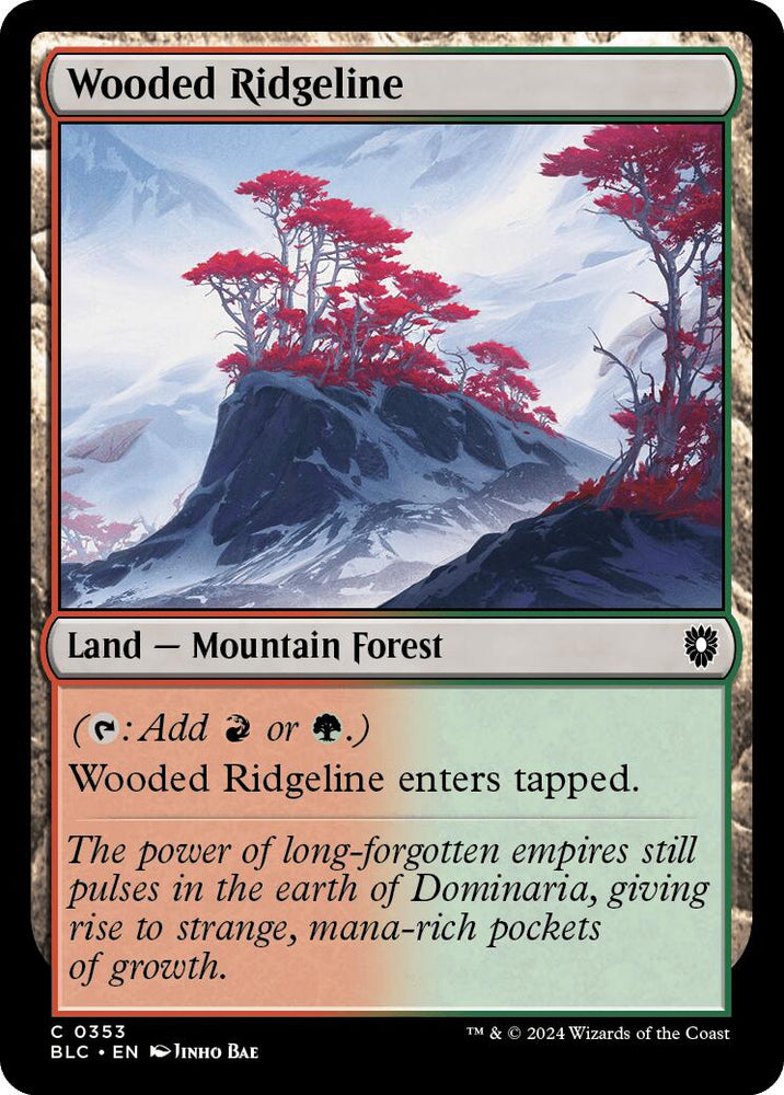 Wooded Ridgeline [Bloomburrow Commander] Magic: The Gathering