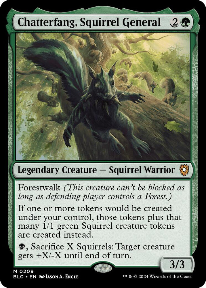 Chatterfang, Squirrel General [Bloomburrow Commander] Magic: The Gathering