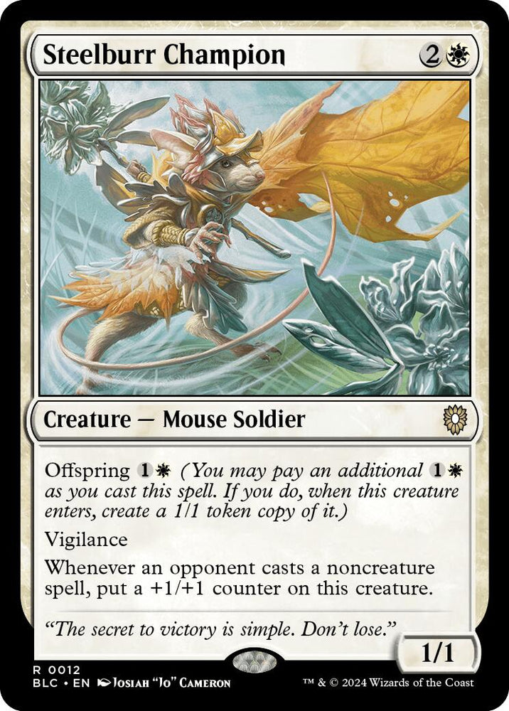 Steelburr Champion [Bloomburrow Commander] Magic: The Gathering