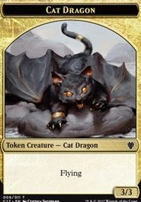 Cat Dragon // Dragon (006) Double-Sided Token [Commander 2017 Tokens] Magic: The Gathering