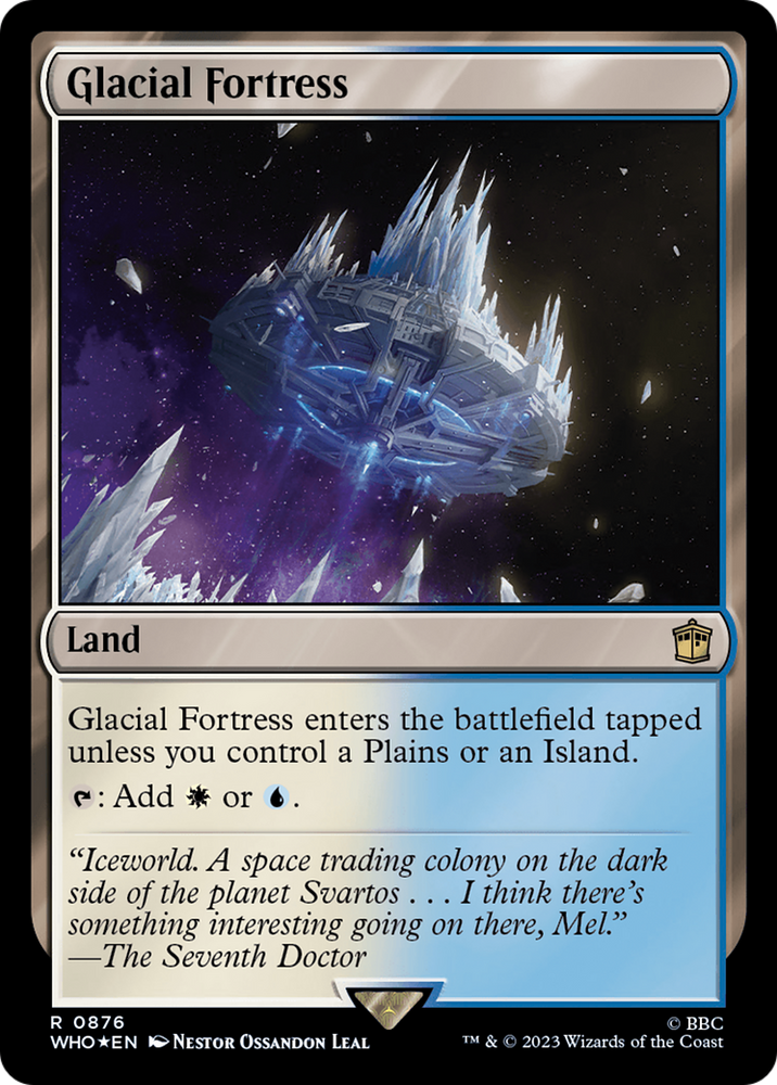 Glacial Fortress (Surge Foil) [Doctor Who] Magic: The Gathering