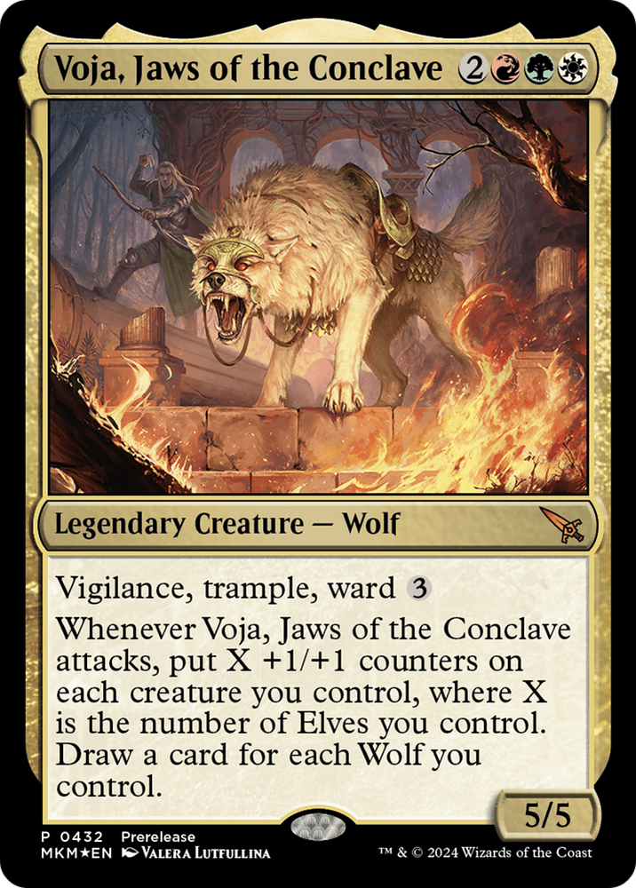 Voja, Jaws of the Conclave [Murders at Karlov Manor Prerelease Promos] Magic: The Gathering