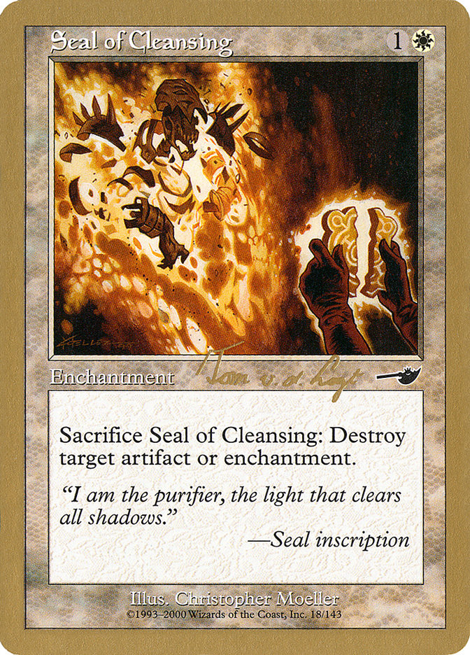 Seal of Cleansing (Tom van de Logt) [World Championship Decks 2000] Magic: The Gathering