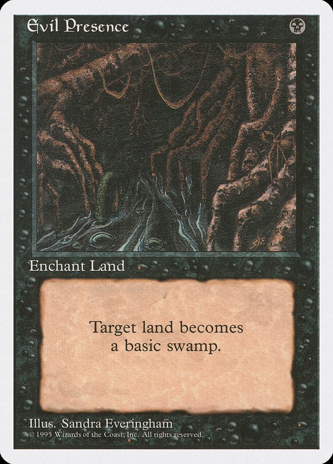 Evil Presence [Fourth Edition] Magic: The Gathering