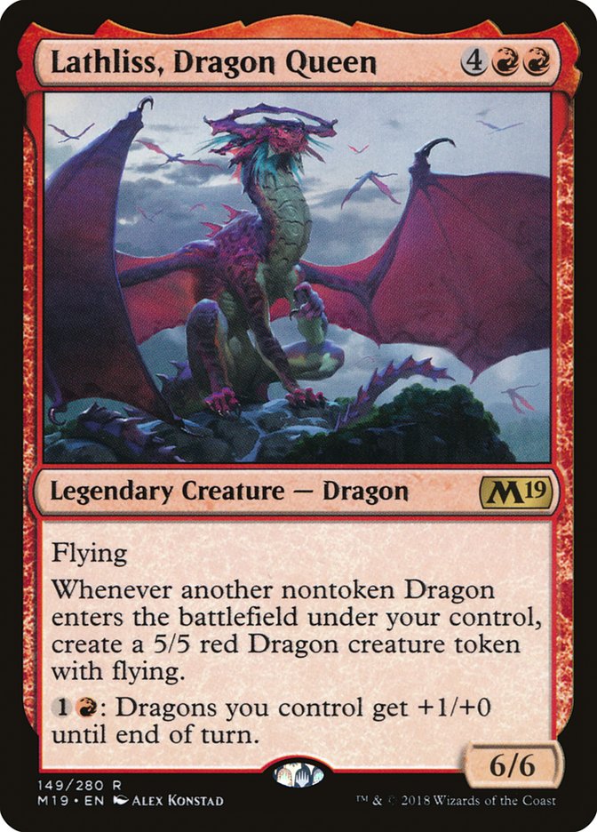 Lathliss, Dragon Queen [Core Set 2019] Magic: The Gathering